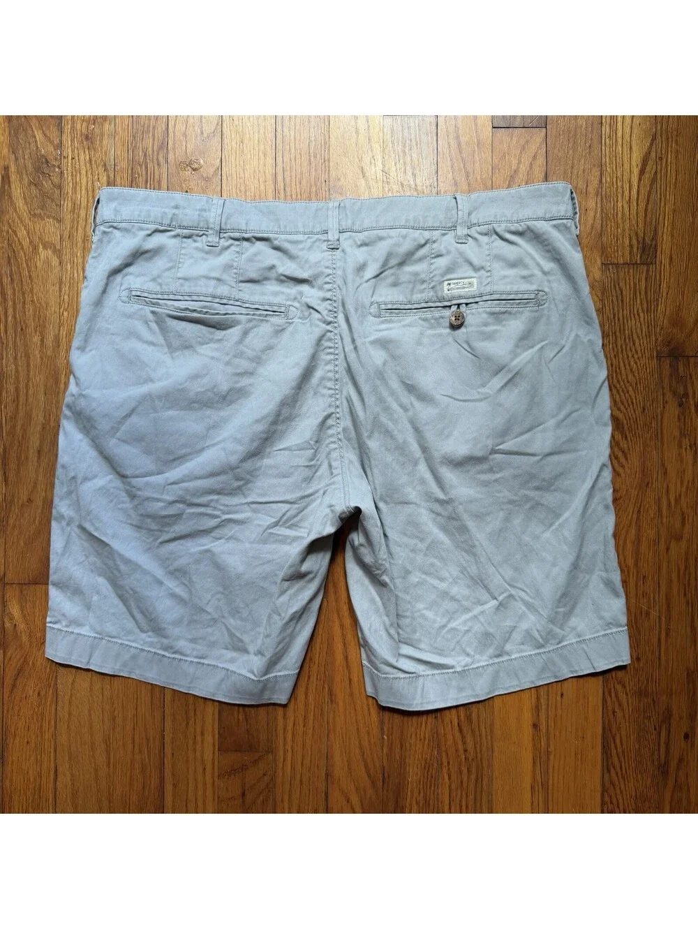 Faherty All Day Shorts Mens 38 Light Gray Hybrid Stretch Chino Flat Front